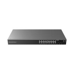Switch Gigabit Administrable / 16 puertos 10/100/1000 Mbps + 4 Puertos SFP Uplink / Compatible con GWN Cloud.