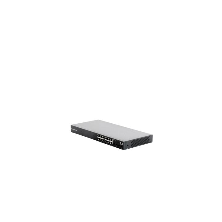 Switch Gigabit Administrable / 16 puertos 10/100/1000 Mbps + 4 Puertos SFP Uplink / Compatible con GWN Cloud.