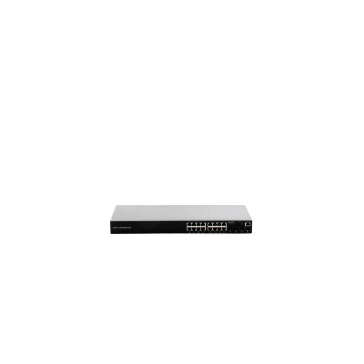 Switch Gigabit Administrable / 16 puertos 10/100/1000 Mbps + 4 Puertos SFP Uplink / Compatible con GWN Cloud.
