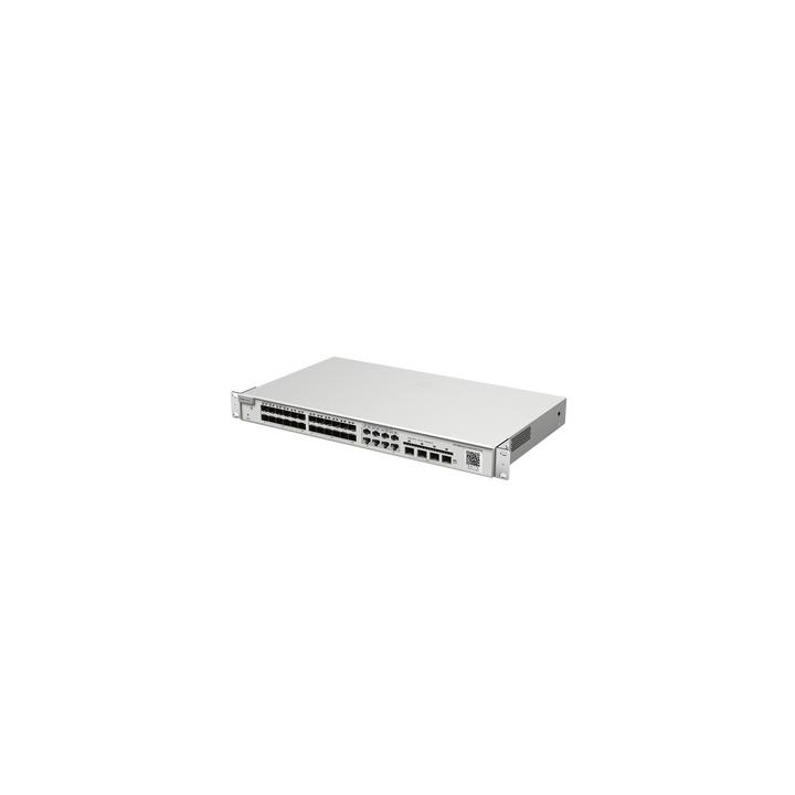 Switch administrable Capa 2+ Plus, 24 puertos SFP con 8 puertos Ethernet Gigabit y 4 SFP+ gestión en la nube