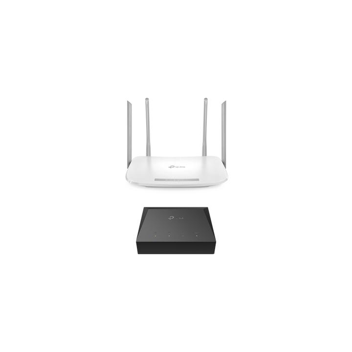 Kit de ONU Gigabit XZ000G3 con Router Router Inalámbrico ISP doble banda AC, Hasta 1167 Mbps, 4 antenas externas