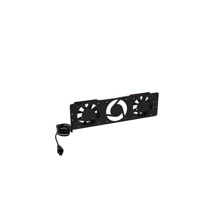 Kit de 2 Ventiladores 110 Vca (12 x 12 cm) con Clavija para Gabinete de Piso