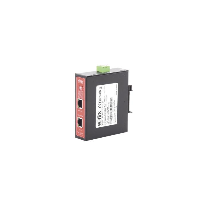 Splitter PoE IN hasta 90 W / Salida DC 12v/16V/24v o 48V / Carcasa metálica / Industrial soporte para riel DIN /