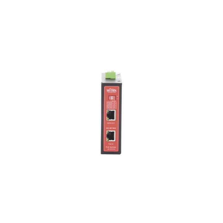Splitter PoE IN hasta 90 W / Salida DC 12v/16V/24v o 48V / Carcasa metálica / Industrial soporte para riel DIN /