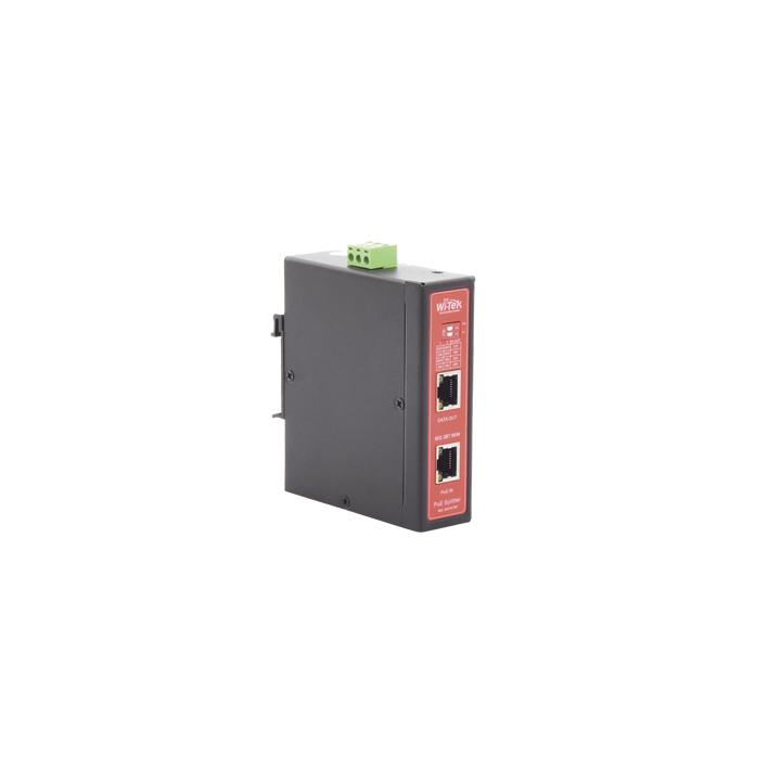 Splitter PoE IN hasta 90 W / Salida DC 12v/16V/24v o 48V / Carcasa metálica / Industrial soporte para riel DIN /