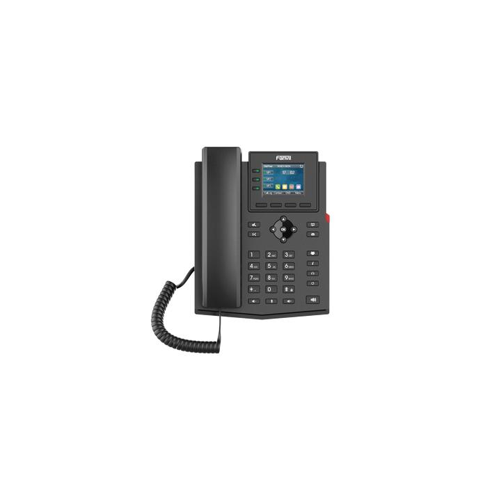 Teléfono IP empresarial para 4 líneas SIP con pantalla LCD de 2.4 pulgadas a color, Opus y conferencia de 3 vías,
