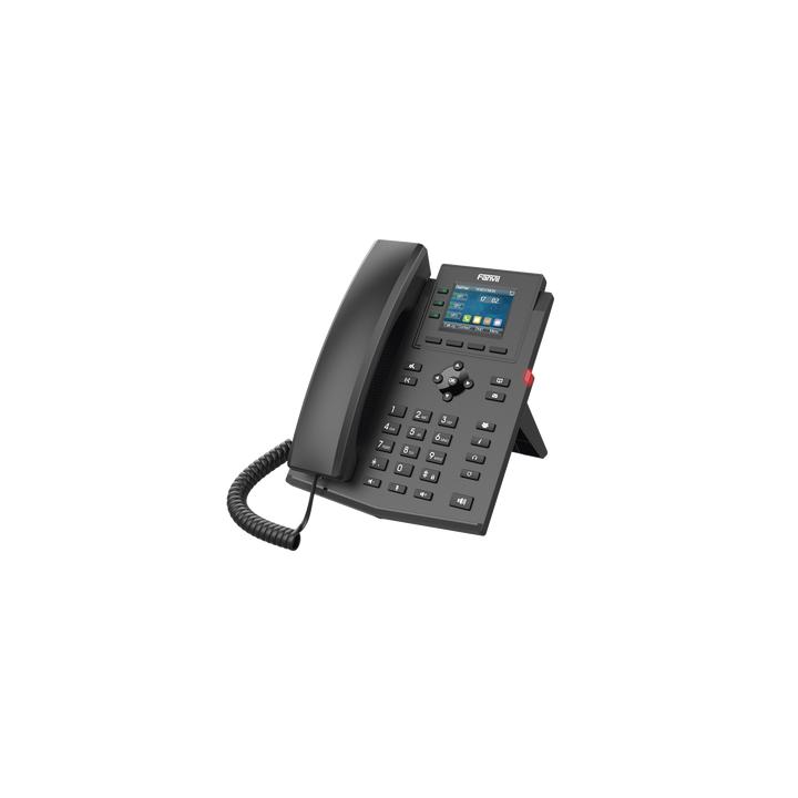 Teléfono IP empresarial para 4 líneas SIP con pantalla LCD de 2.4 pulgadas a color, Opus y conferencia de 3 vías,