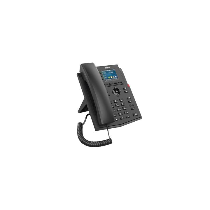 Teléfono IP empresarial para 4 líneas SIP con pantalla LCD de 2.4 pulgadas a color, Opus y conferencia de 3 vías,