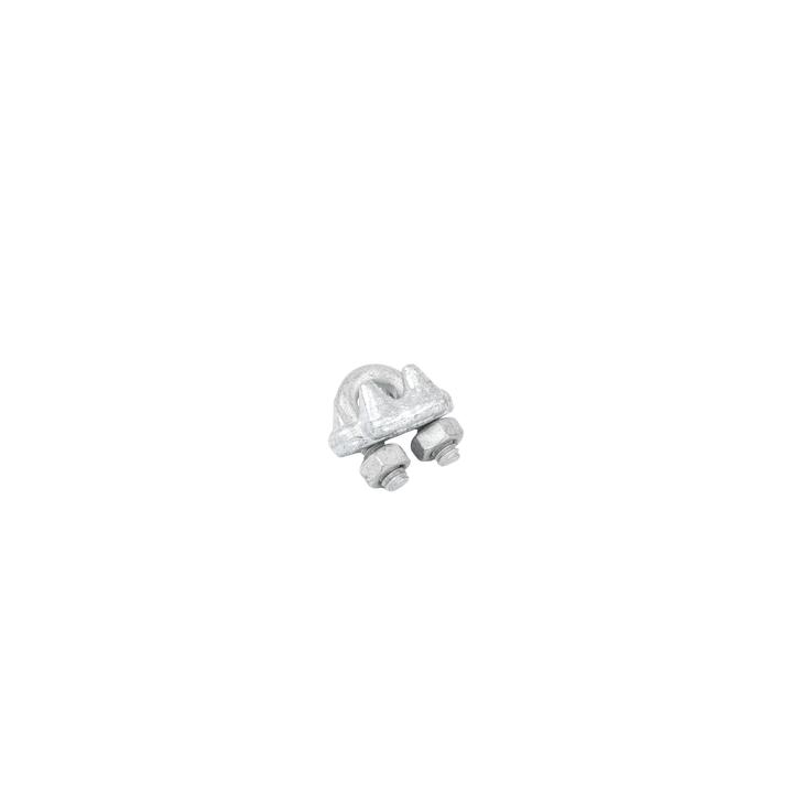 Nudo/ Perro/ Abrazadera Acero Forjado para Cable de 3/16" Galv. Inmersión en Caliente.