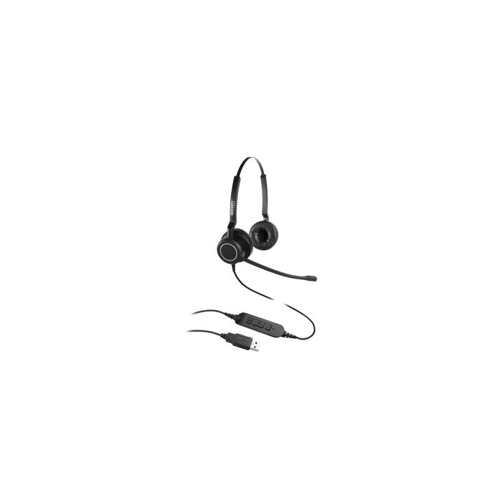 Audífonos USB de Diadema ESTÉREO con Audio HD / Micrófono con Cancelación de Ruido / Calidad para uso en Oficina