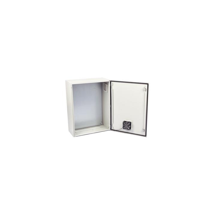 Gabinete Ventilado de Acero IP55 Uso en Exterior (600 x 800 x 300 mm) con Placa Trasera Interior Metálica y Compuerta