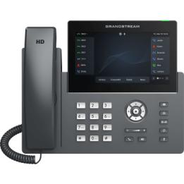 Teléfono IP Wi-Fi, Grado Operador, 12 líneas SIP con 6 cuentas, pantalla táctil  7", puertos Gigabit, Bluetooth,