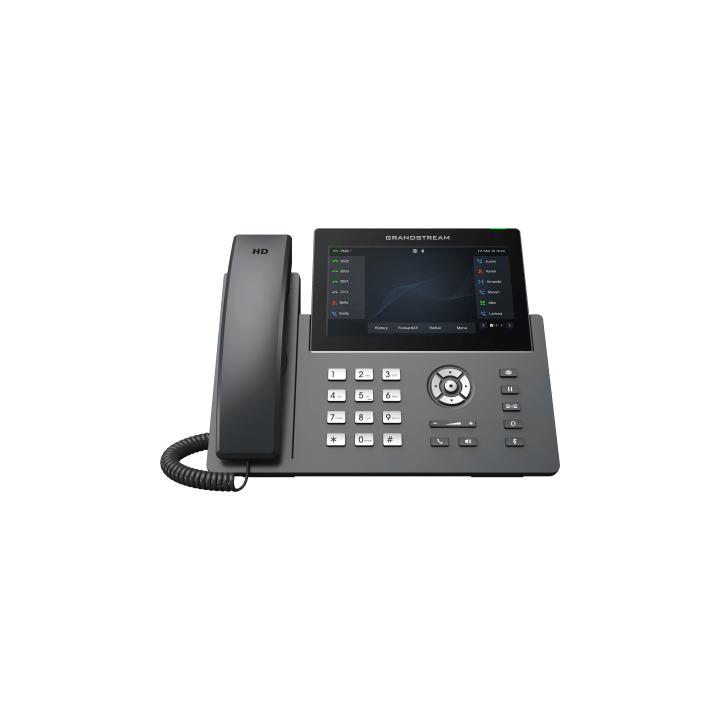 Teléfono IP Wi-Fi, Grado Operador, 12 líneas SIP con 6 cuentas, pantalla táctil  7", puertos Gigabit, Bluetooth,