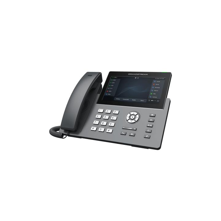 Teléfono IP Wi-Fi, Grado Operador, 12 líneas SIP con 6 cuentas, pantalla táctil  7", puertos Gigabit, Bluetooth,