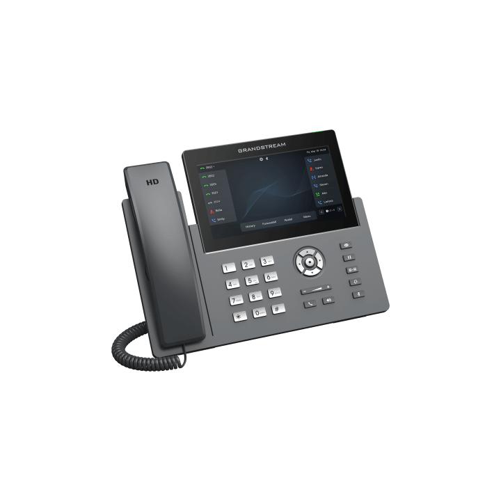 Teléfono IP Wi-Fi, Grado Operador, 12 líneas SIP con 6 cuentas, pantalla táctil  7", puertos Gigabit, Bluetooth,