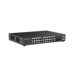 Switch L2 Administrable PoE con 16 puertos Gigabit PoE 802.3af/at + 2 SFP para fibra 1Gb, gestión gratuita desde la