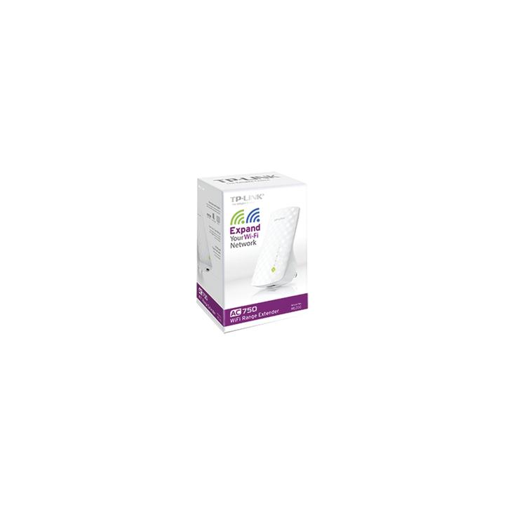 Repetidor / Extensor de Cobertura WiFi AC, 750 Mbps, doble banda 2.4 GHz y 5 GHz, con 1 puerto 10/100 Mbps