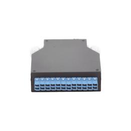 Distribuidor de Fibra Óptica Para Riel Din, 12 Acopladores LC/UPC Duplex Monomodo con Charola de Empalme