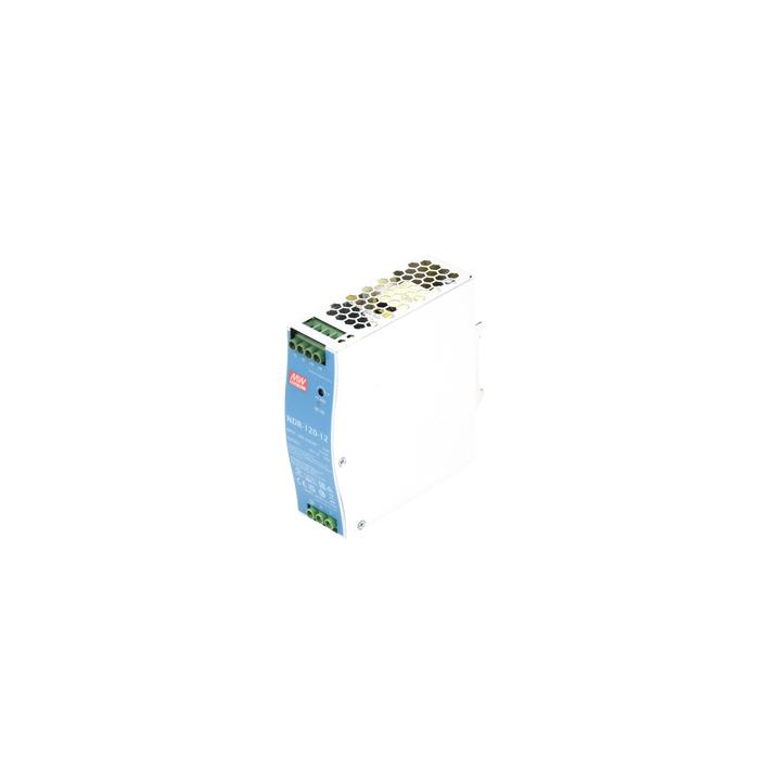 Fuente de poder industrial de 120 W, salida 12 Vcc, entrada 90~264 VCA, para montaje en riel DIN,