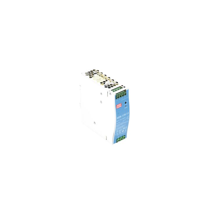Fuente de poder industrial de 120 W, salida 12 Vcc, entrada 90~264 VCA, para montaje en riel DIN,
