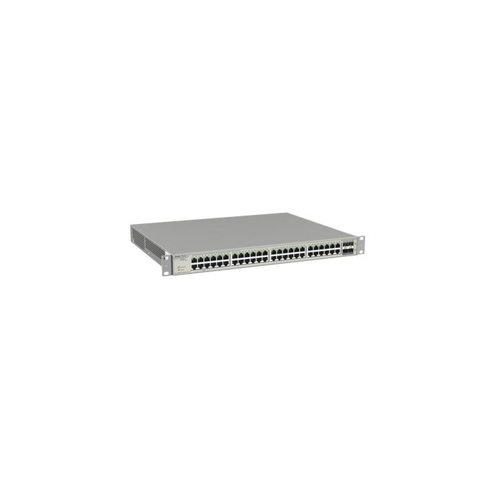 Switch Administrable Capa 3 con 48 puertos Gigabit PoE 802.3af/at + 4 SFP+ para fibra 10Gb, gestión gratuita desde la