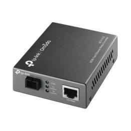 Convertidor Fibra Óptica WDM Monomodo / 1 puerto RJ45 10/100 Mbps / 1 puerto SC/UPC 100 Mbps /  Hasta 20 Km / Para su