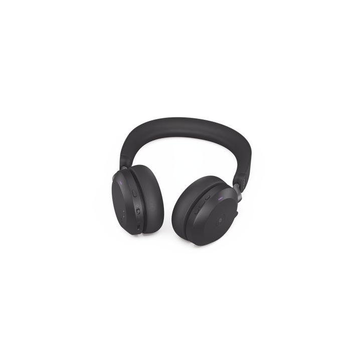 Jabra Evolve2 75, Auricular stereo versión MS con cancelación de ruido activa, dongle USB-A indicador de ocupado