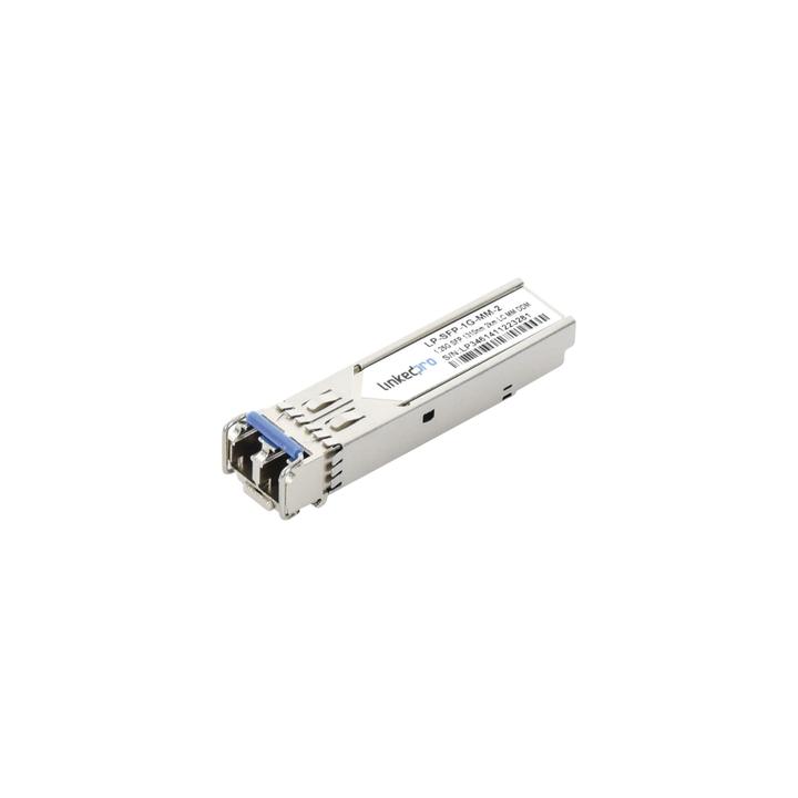 Transceptor Óptico SFP (Mini-Gbic) / Multimodo 1310 nm / 1.25 Gbps / 1000BASE-SX / Conectores LC/UPC Dúplex / DDM /