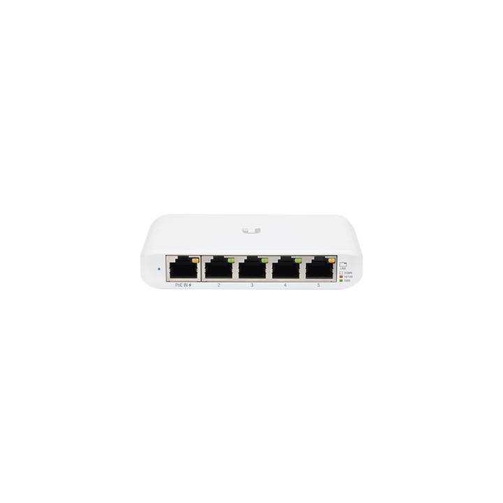 Switch UniFi Administrable Compacto de 5 Puertos 10/100/1000 Mbps, soporta entrada de PoE 802.3af/at