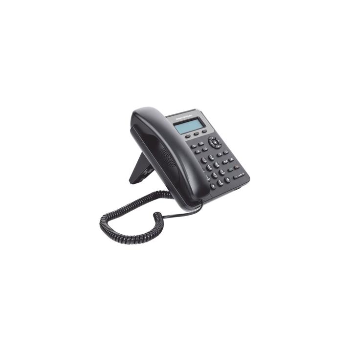 Teléfono IP SMB de 1 Línea, 1 Cuenta SIP con 3 teclas de función programables y conferencia de 3 vías. 5Vcc