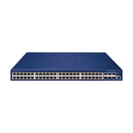 Switch Administrable Stacking Capa 3, 48 Puertos PoE Gigabit 802.3at, 6 Puertos SFP de 10 G, Entrada de Alimentación