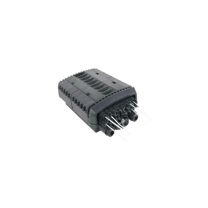 Caja de Distribución de Fibra Óptica para 24 Empalmes con 16 Acopladores SC/APC. Enterrado Directo, IP68, Splitter