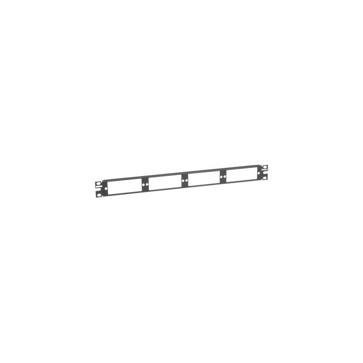 Patch Panel de Fibra Óptica, Para 4 Placas Acopladoras FAP o FMP, Color Negro, 1UR