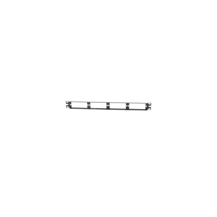 Patch Panel de Fibra Óptica, Para 4 Placas Acopladoras FAP o FMP, Color Negro, 1UR
