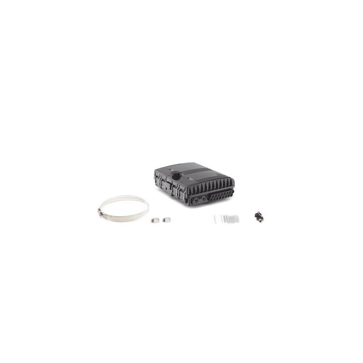 Cierre de Empalme para 24 fusiones de fibra óptica, Interior/Exterior, con 8 acopladores SC/APC y splitter 1x8 SC/APC