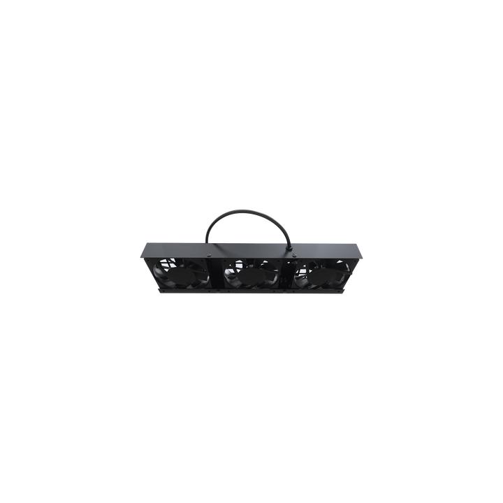 Kit de 3 Ventiladores 110 Vca (12 x 12 cm) con Clavija para Gabinete de Piso