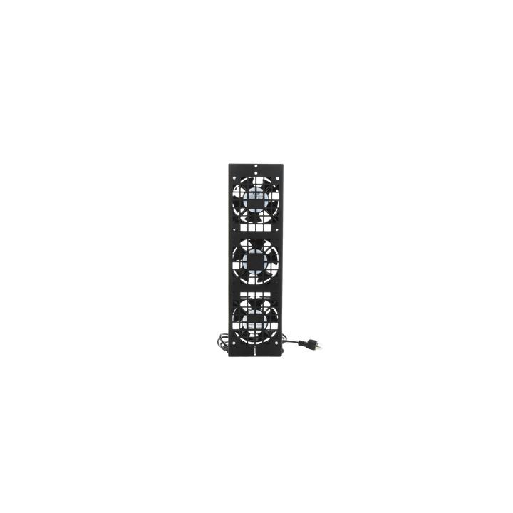 Kit de 3 Ventiladores 110 Vca (12 x 12 cm) con Clavija para Gabinete de Piso