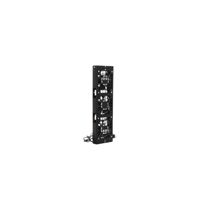 Kit de 3 Ventiladores 110 Vca (12 x 12 cm) con Clavija para Gabinete de Piso