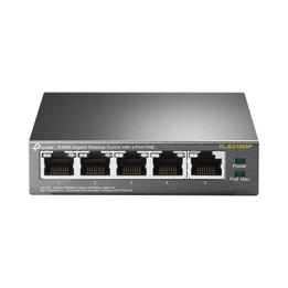 Switch Escritorio No Administrable de 5 puertos 10/100/1000 Mbps / Con 4 puertos PoE 802.3af/at de hasta 65 W / PoE