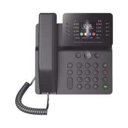Teléfono IP Empresarial Esencial WiFi / Bluetooth, 12 líneas SIP, pantalla a color 3.5", PoE, puertos Gigabit,