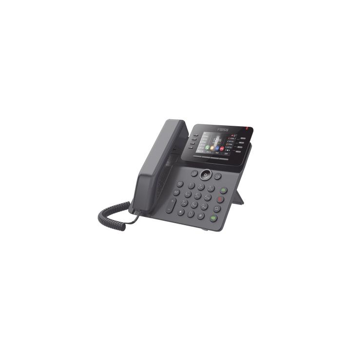 Teléfono IP Empresarial Esencial WiFi / Bluetooth, 12 líneas SIP, pantalla a color 3.5", PoE, puertos Gigabit,