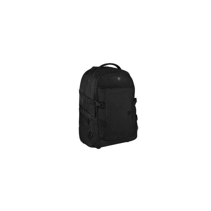 Mochila VX Sport EVO con Ruedas, Mango Telescópico y Correas al Hombro. Fabricada en Poliéster Negro repelente al