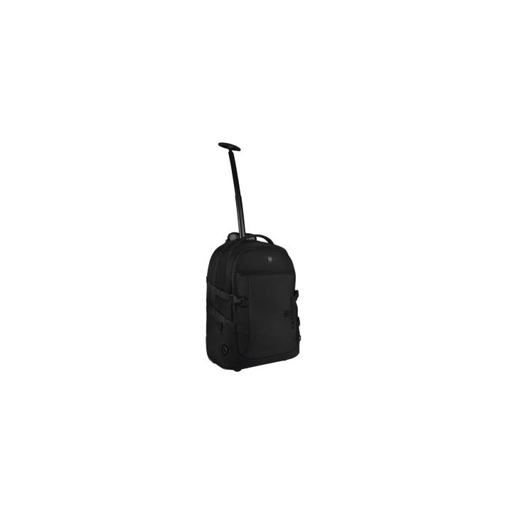 Mochila VX Sport EVO con Ruedas, Mango Telescópico y Correas al Hombro. Fabricada en Poliéster Negro repelente al