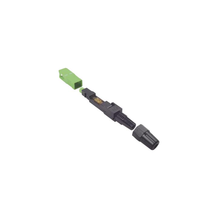 Conector Rápido de Instalación en Campo, Monomodo, SC/APC, Pre-Pulido, Re-Terminable, Ideal para Aplicaciones FTTx