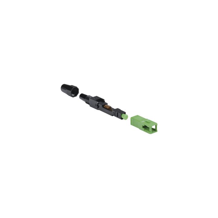 Conector Rápido de Instalación en Campo, Monomodo, SC/APC, Pre-Pulido, Re-Terminable, Ideal para Aplicaciones FTTx