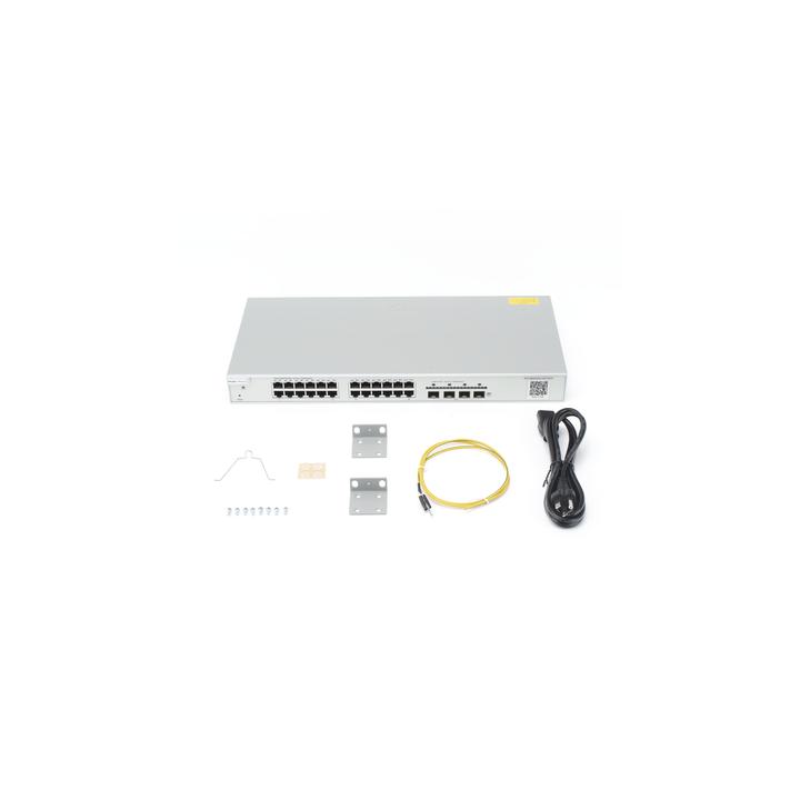 Switch Administrable Capa 3 con 24 puertos Gigabit + 4 SFP+ para fibra 10Gb, gestión gratuita desde la nube