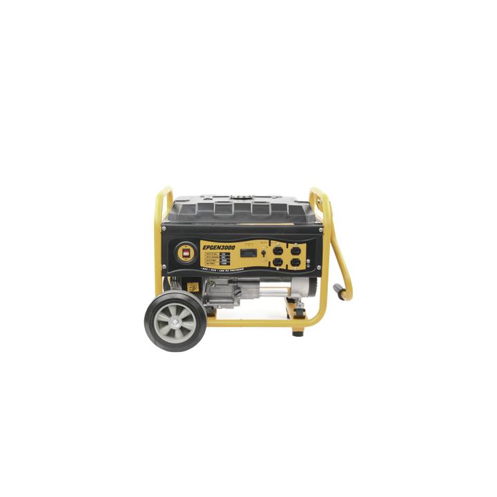 Generador a Gasolina / Planta de Emergencia 3kW (7HP), 110Vca, Encendido de Jalón, Jaula con Ruedas para Fácil