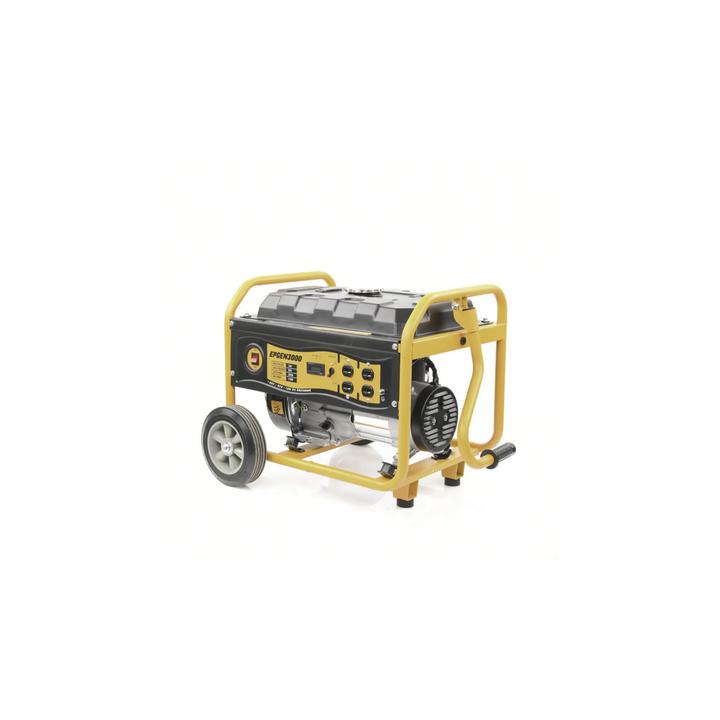 Generador a Gasolina / Planta de Emergencia 3kW (7HP), 110Vca, Encendido de Jalón, Jaula con Ruedas para Fácil