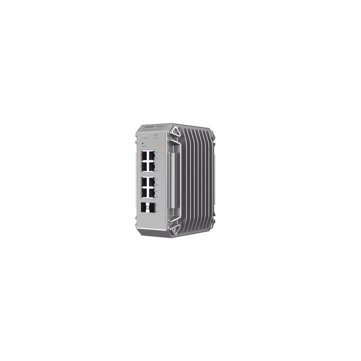 Switch Industrial PoE, Ideal para temperaturas Extremas y protección contra descargas, 8 puertos Gigabit PoE