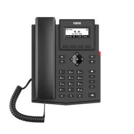 Teléfono IP empresarial para 2 lineas SIP con pantalla LCD,  Puertos Gigabit, Códec Opus, conferencia de 6 vías, PoE.